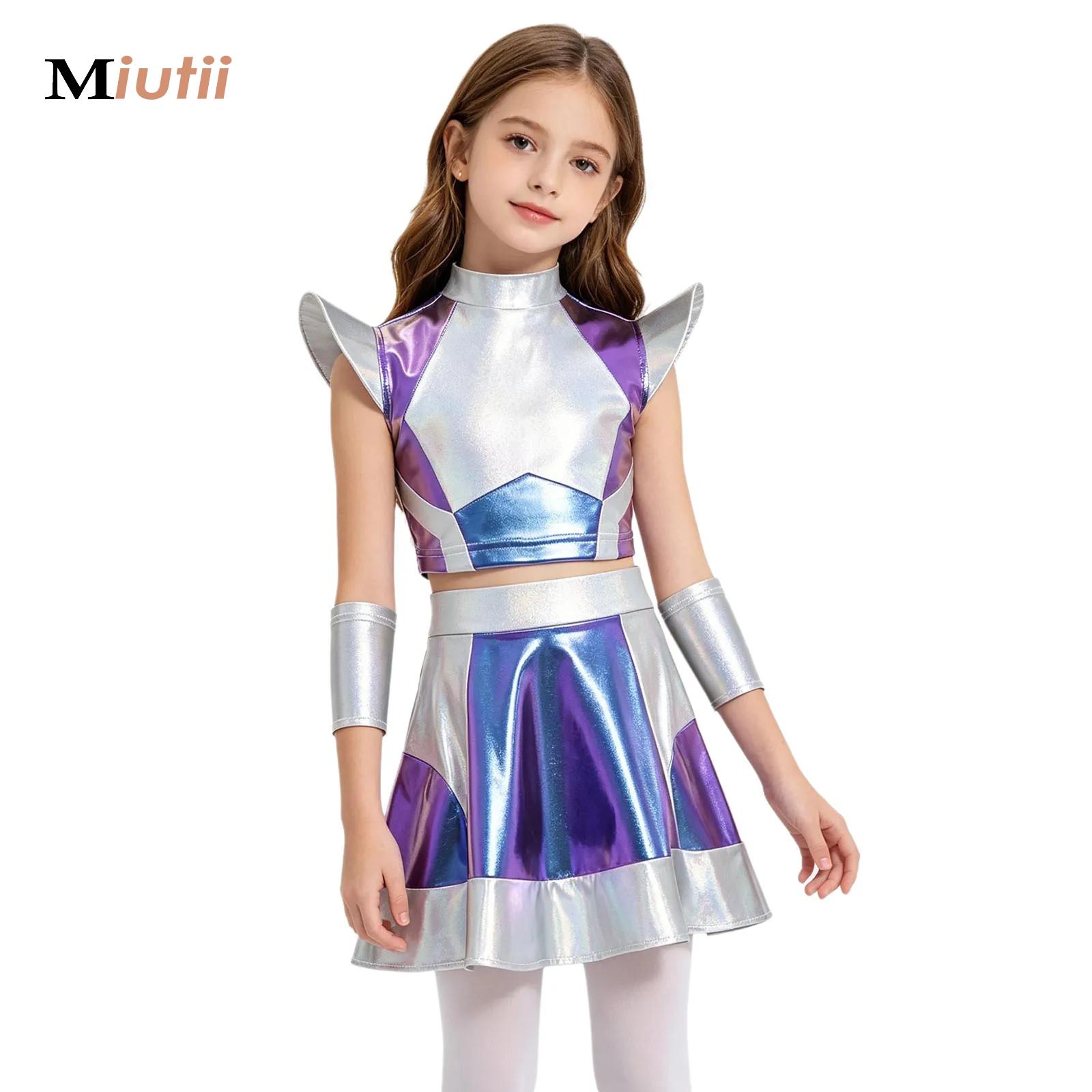 Robot Kit - Costume d'astronaute argenté pour filles, combinaison