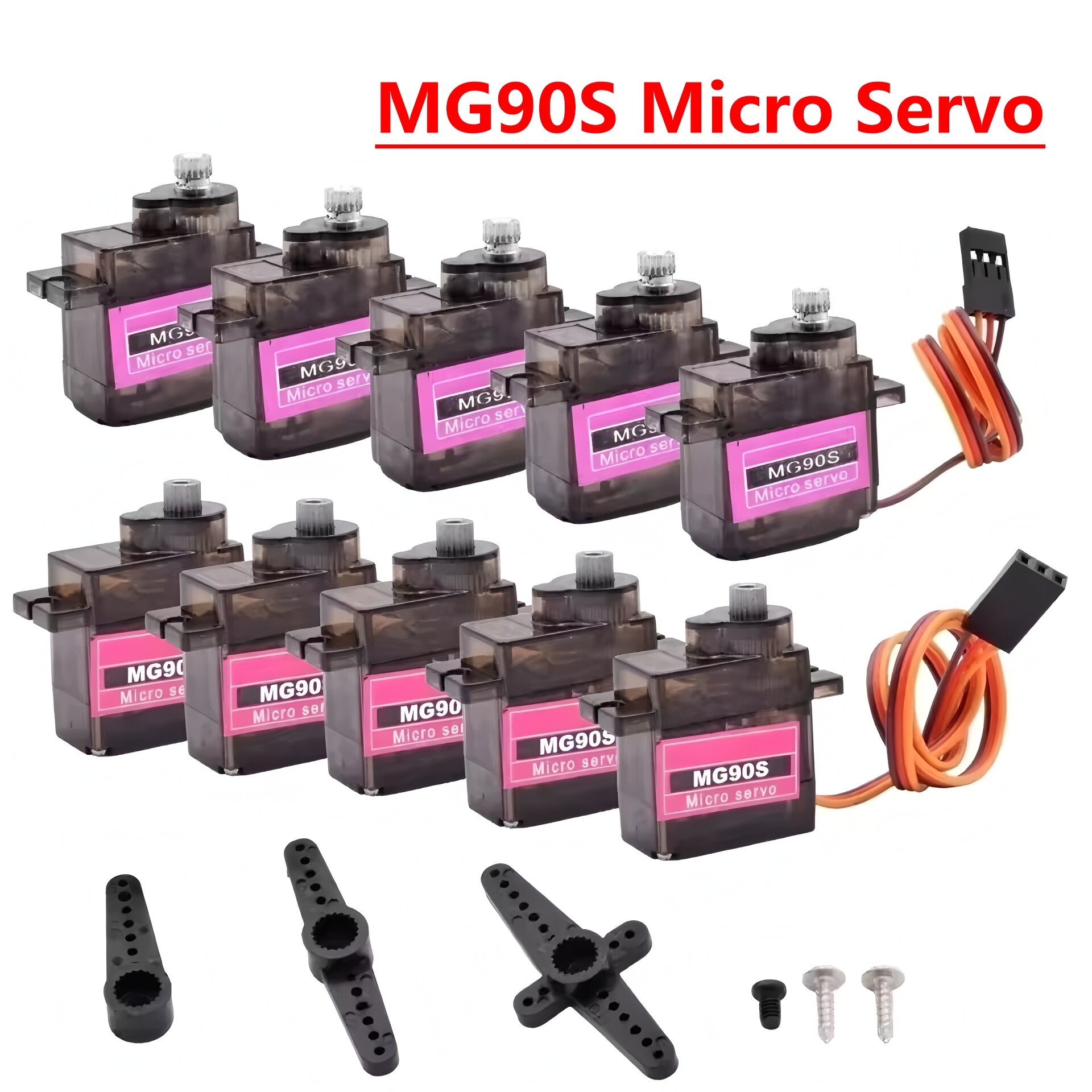 Sg90 Servo - 4/5/10/20 pièces MG90S Micro servomoteur engrenage