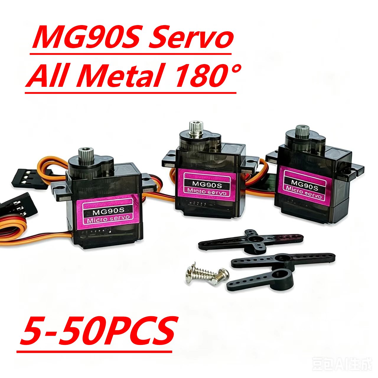 Sg90 Servo - Servomoteur MG90S 5/10/20/40 pièces, engrenages entièrement