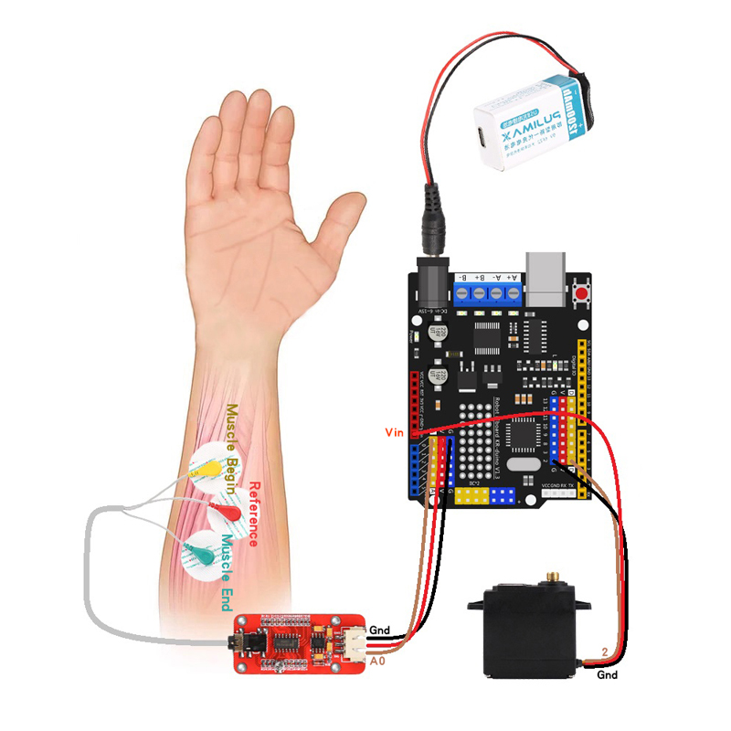 Capteur EMG bras robotique cap - Arduino Robot avis et prix
