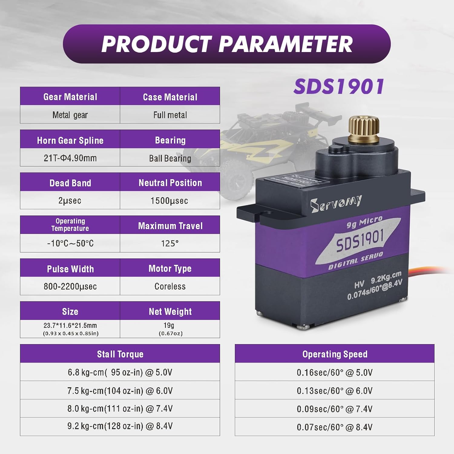 SERVOMY-SDS1901 numérique 9G M - Sg90 Servo avis et prix